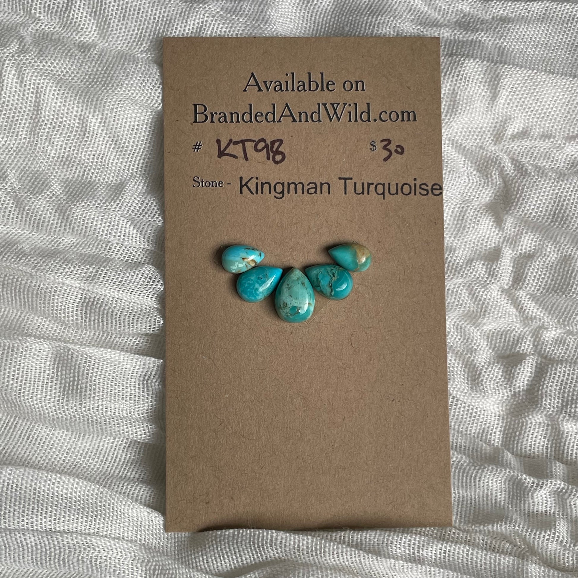 Kingman Turquoise Cabochon - KT98 136660A9-BA25-416A-85E6-27747BE39500 Brandedandwild.com