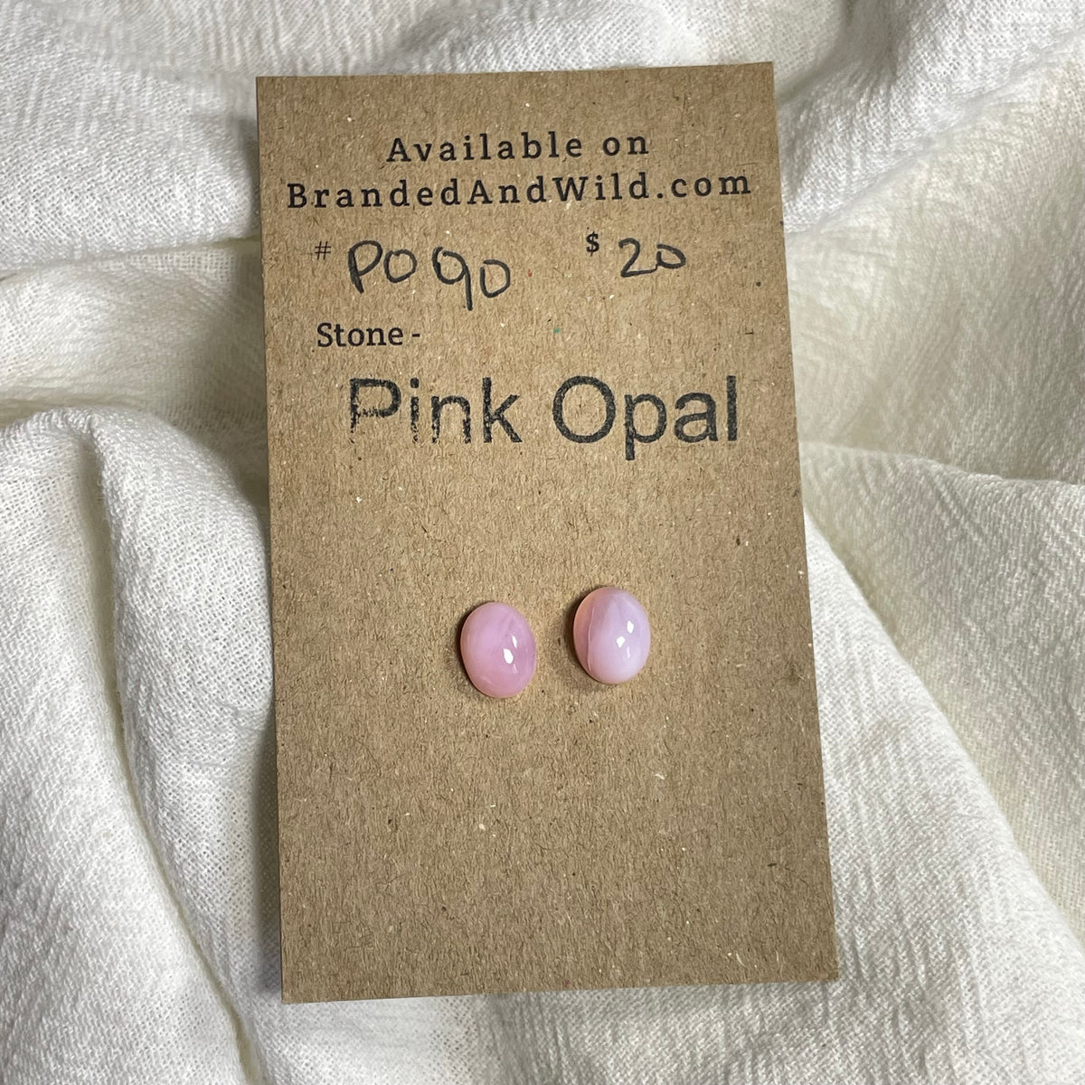 Pink Opal Cabochon - PO90 139B5537-777C-483B-B8D1-0B6BA3CDD40D Brandedandwild.com