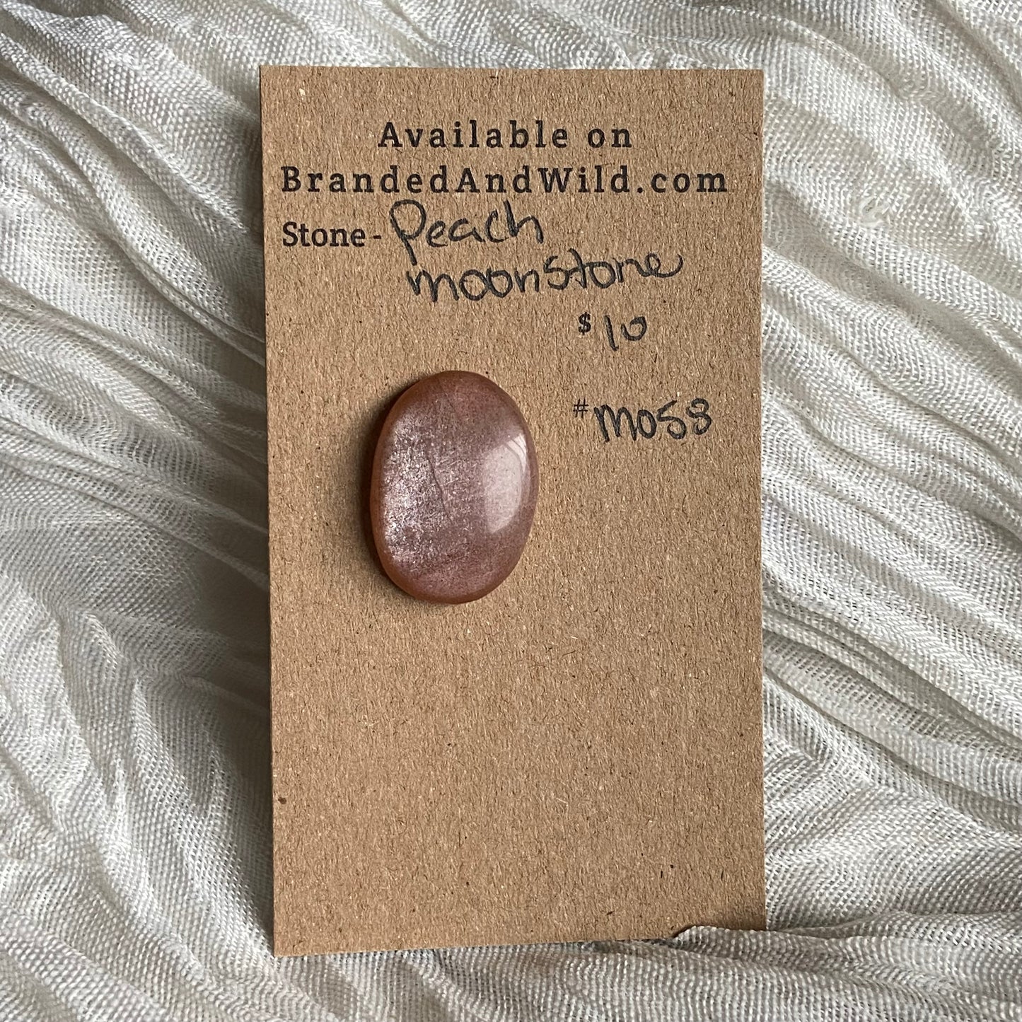 Peach Moonstone Cabochon - M058 13C57227-797A-4E95-BF5F-D1C0243FA3EA Brandedandwild.com