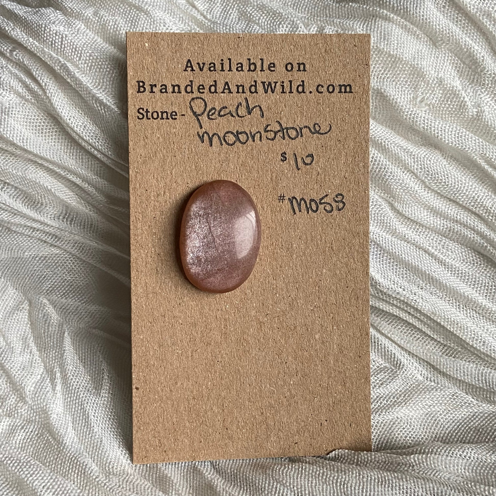 Peach Moonstone Cabochon - M058 13C57227-797A-4E95-BF5F-D1C0243FA3EA Brandedandwild.com