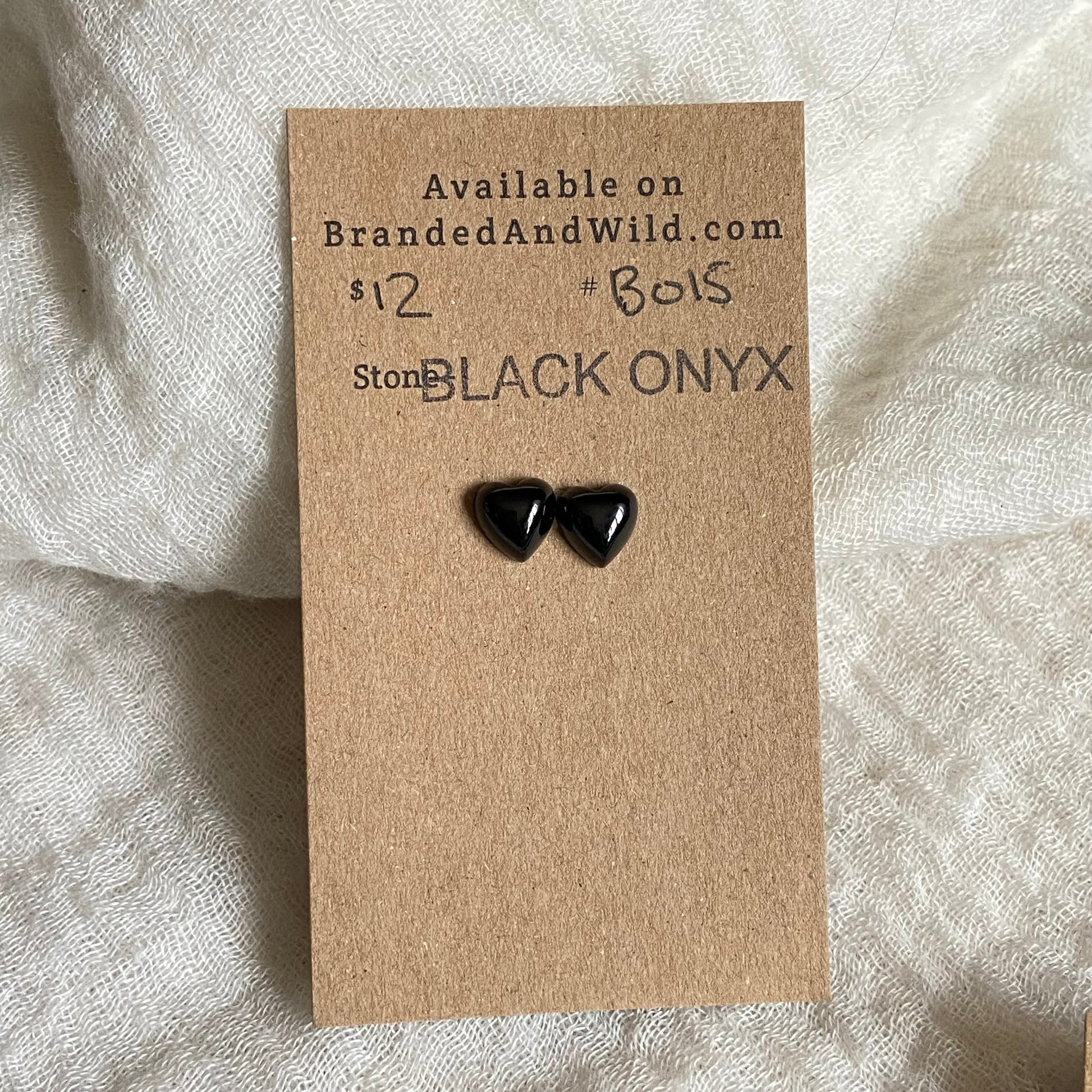 Black Onyx Cabochon - B015 13CBCD37-4B50-44CA-9D68-0131FDEFA26D Brandedandwild.com