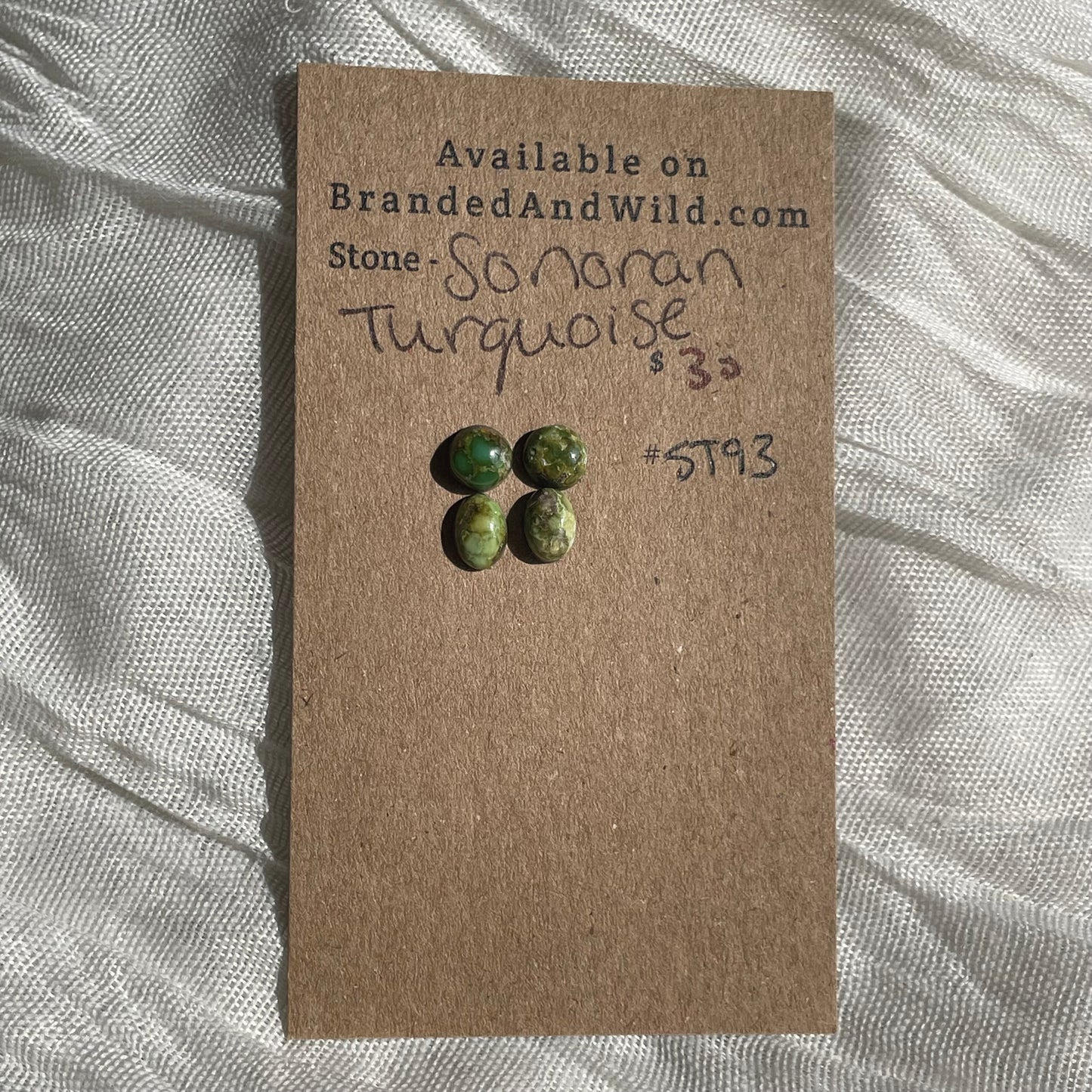 Sonoran Turquoise Cabochon - ST93 13CF8E61-8D8A-4C4F-AAFA-EC4F33A27D91 Brandedandwild.com