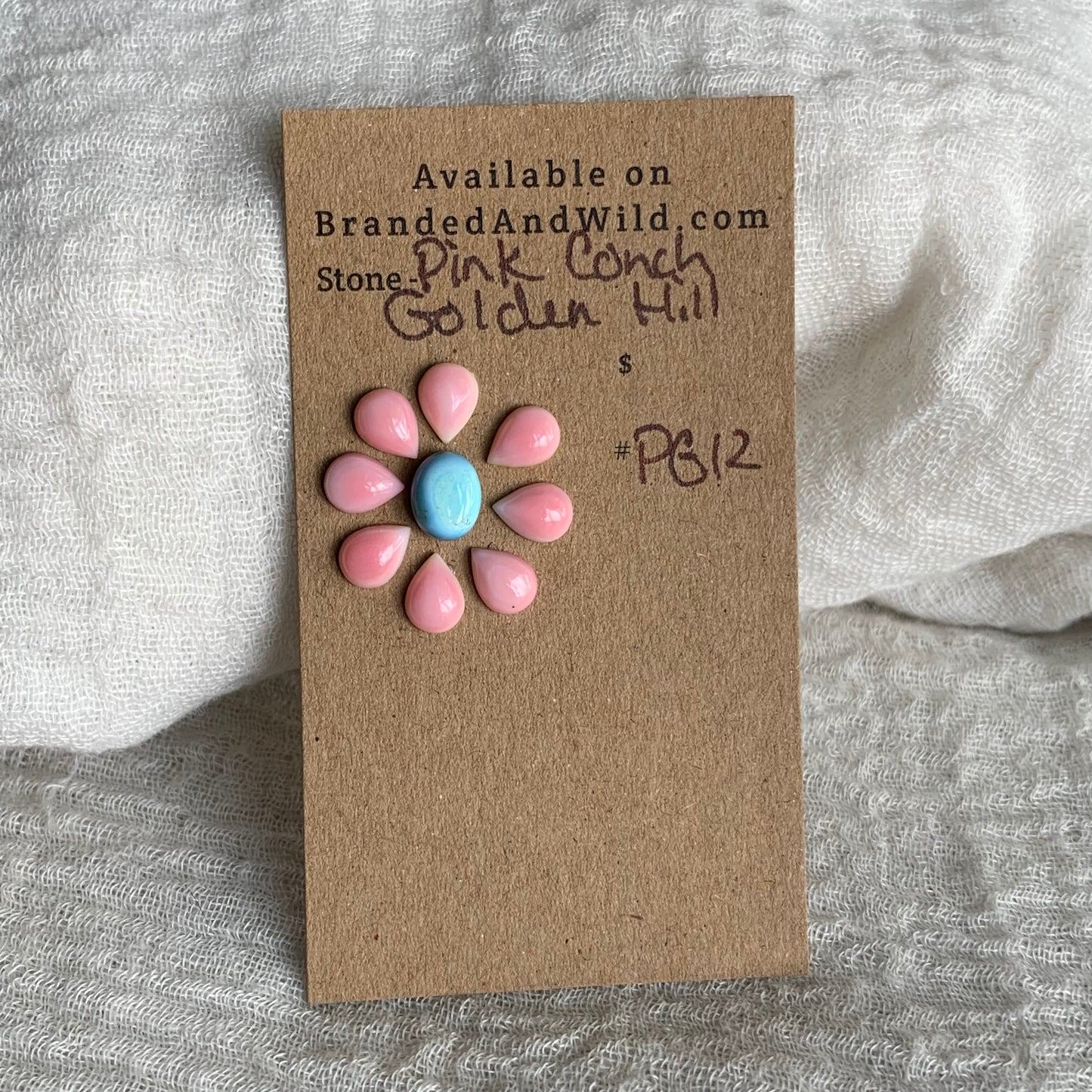 Pink Conch/Golden Hill Cabochon - PG12
