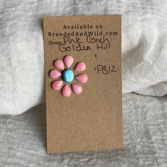 Pink Conch/Golden Hill Cabochon - PG12