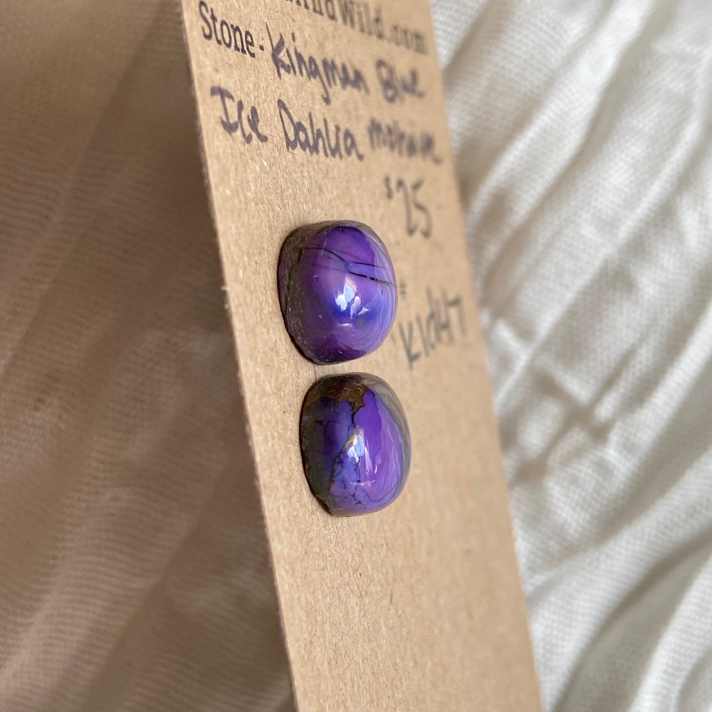 Ice Blue Dahlia Cabochon - KID47 141A55E9-F9E2-4A2D-83BE-6F53C6C9EE1A Brandedandwild.com