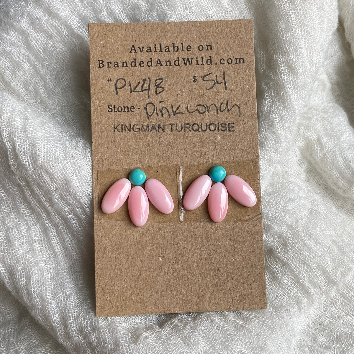 Pink Conch / Kingman Cabochon - PK48 1426680C-31EE-414E-BE21-2DD0592B054F Brandedandwild.com
