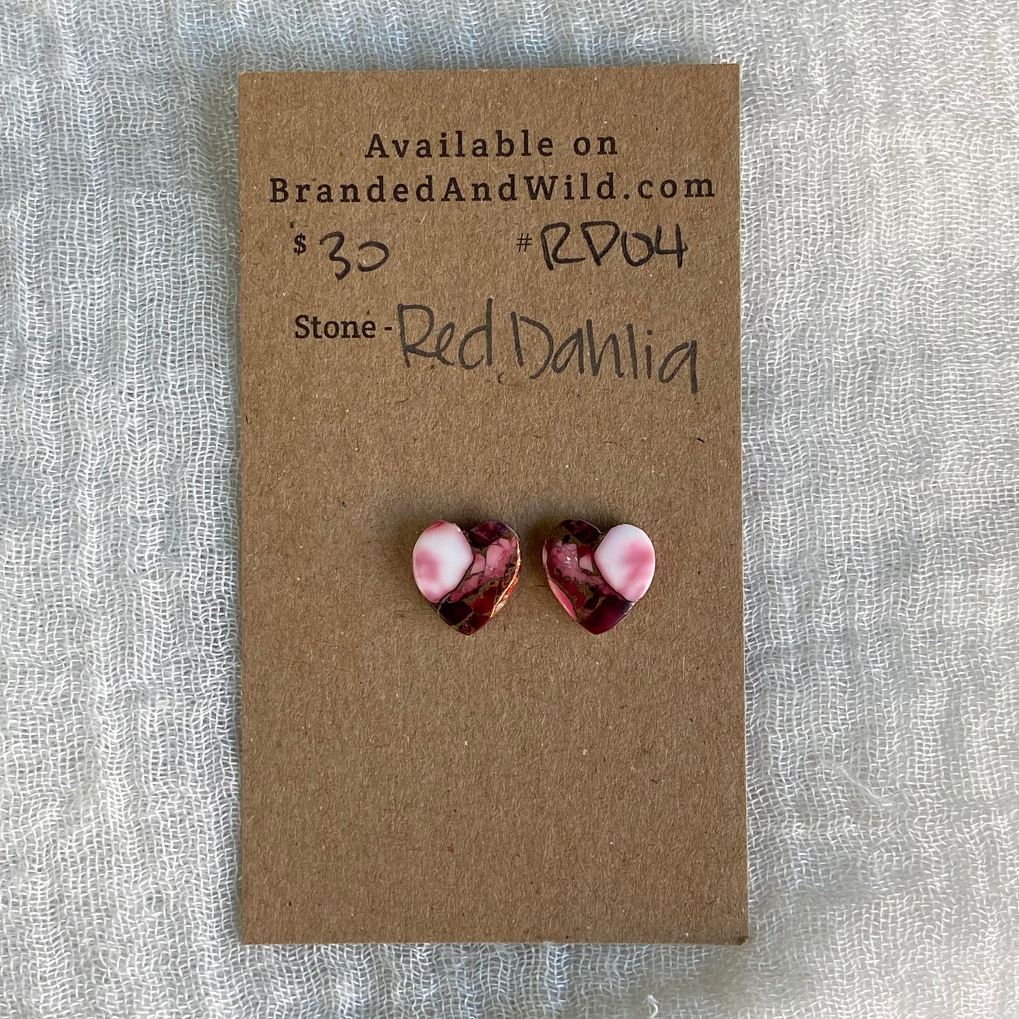 Red Dahlia Cabochon - RD04