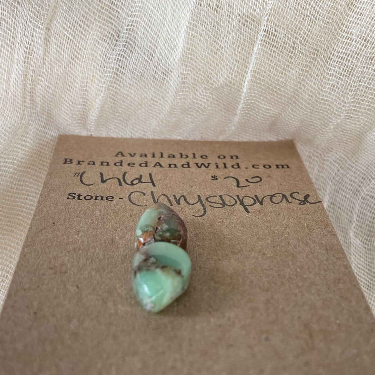 Chrysoprase Cabochon - Ch64 1441622E-7607-47BE-9CBC-EBA21494F653 Brandedandwild.com