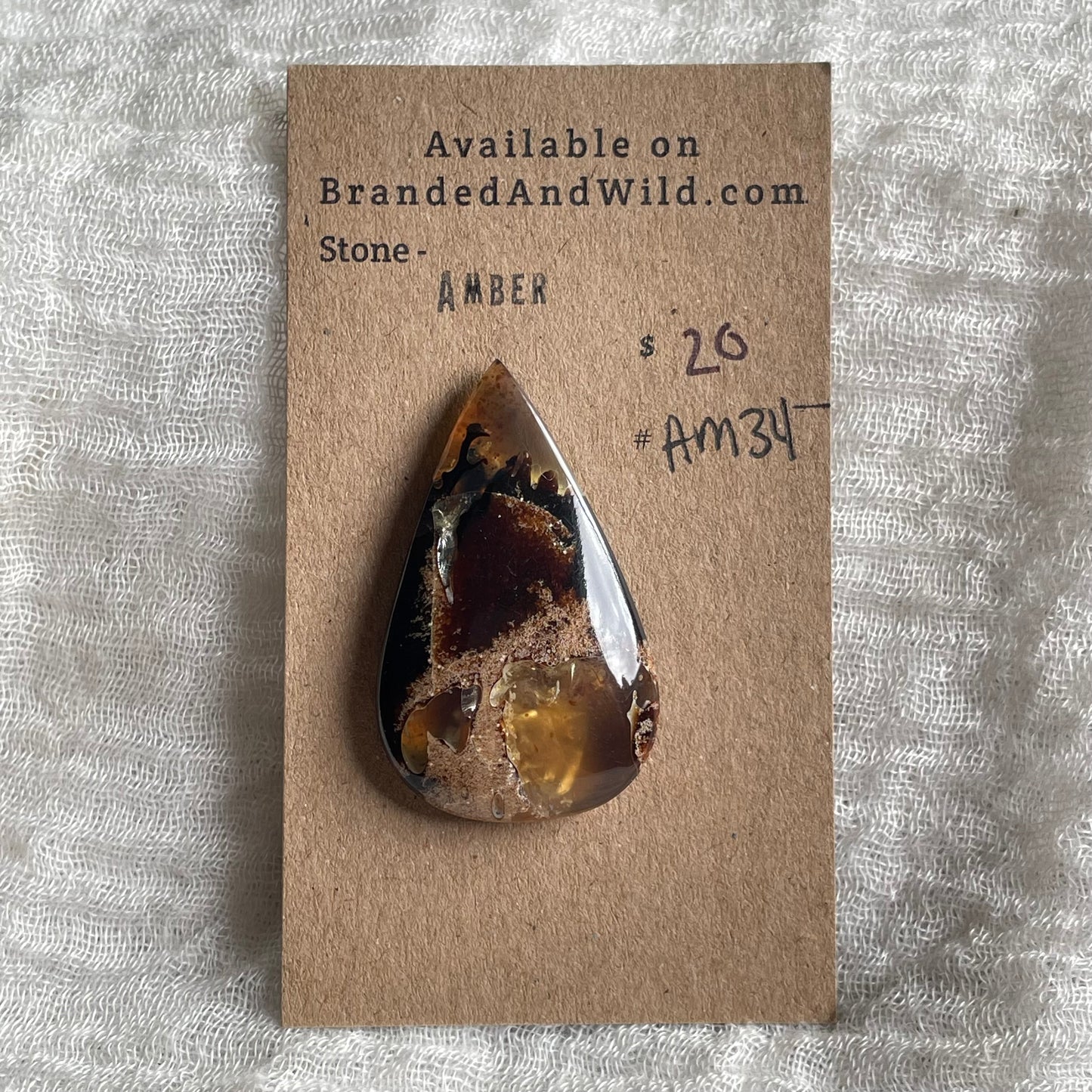 Amber Cabochon AM34 144A2187-78E8-4D85-BAA1-6A325B4C6A47 Brandedandwild.com