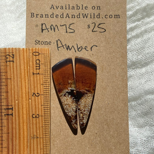 Amber Cabochon AM75 145562A3-184C-4D7C-A51E-BA8D6CEBEE49 Brandedandwild.com