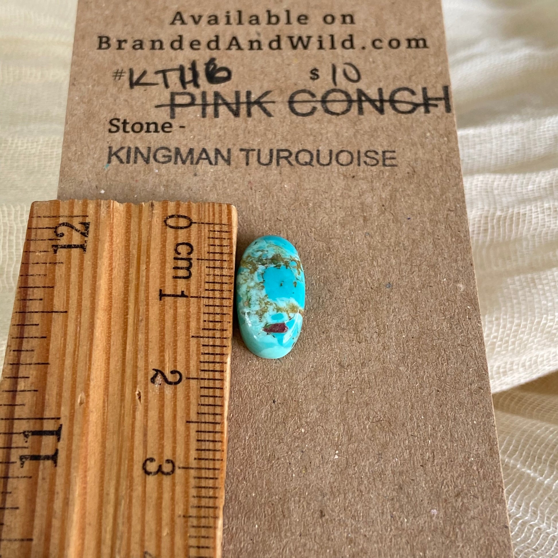 Kingman Turquoise Cabochon - KT116 14581F34-25DE-4CDD-ABE0-A03E32A2B640 Brandedandwild.com
