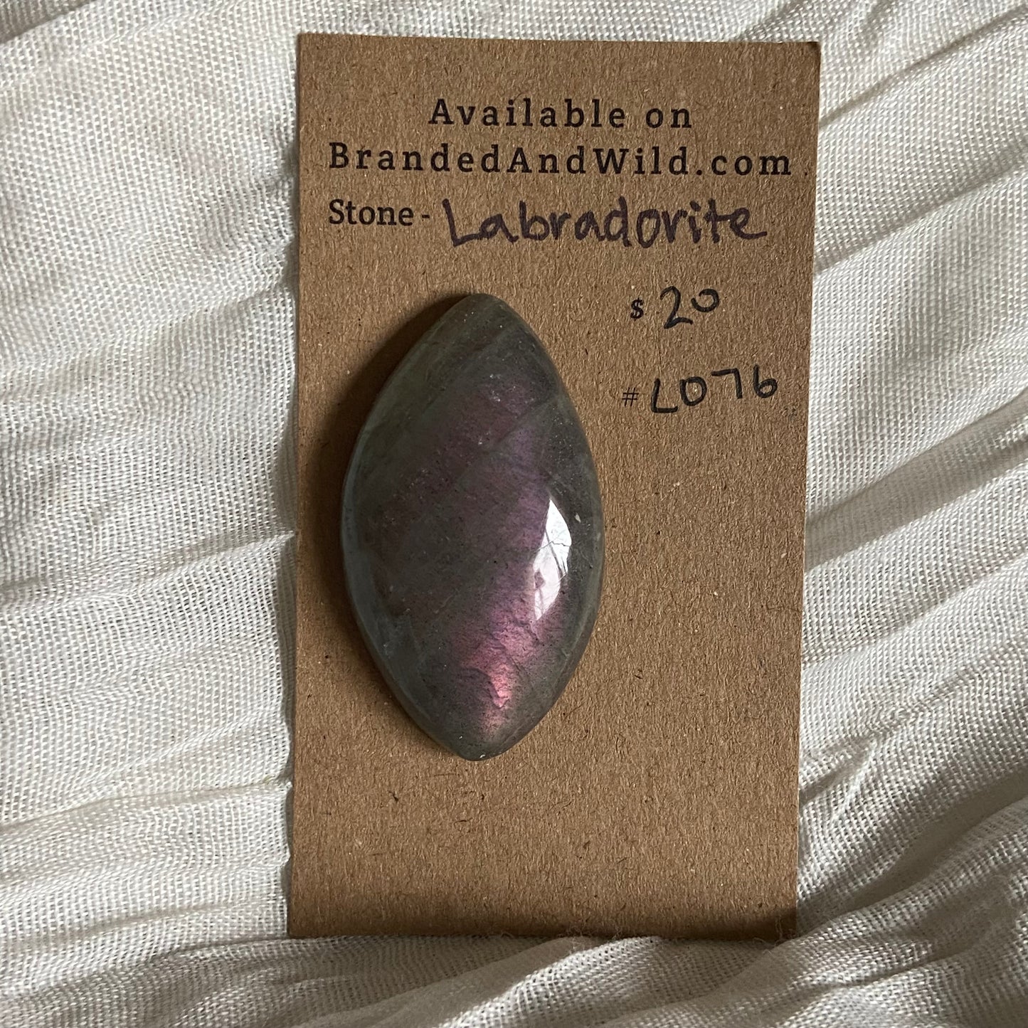 Labradorite Cabochon - L076 145C4E68-F7B0-429E-B8BF-646B8F86EAF5 Brandedandwild.com