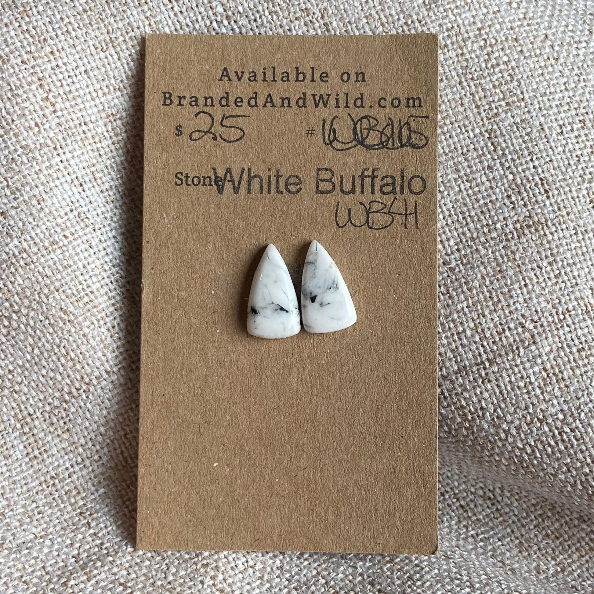 White Buffalo Cabochon - WB41 145CBBA3-3392-4348-93B0-CAB6AF188E26 Brandedandwild.com