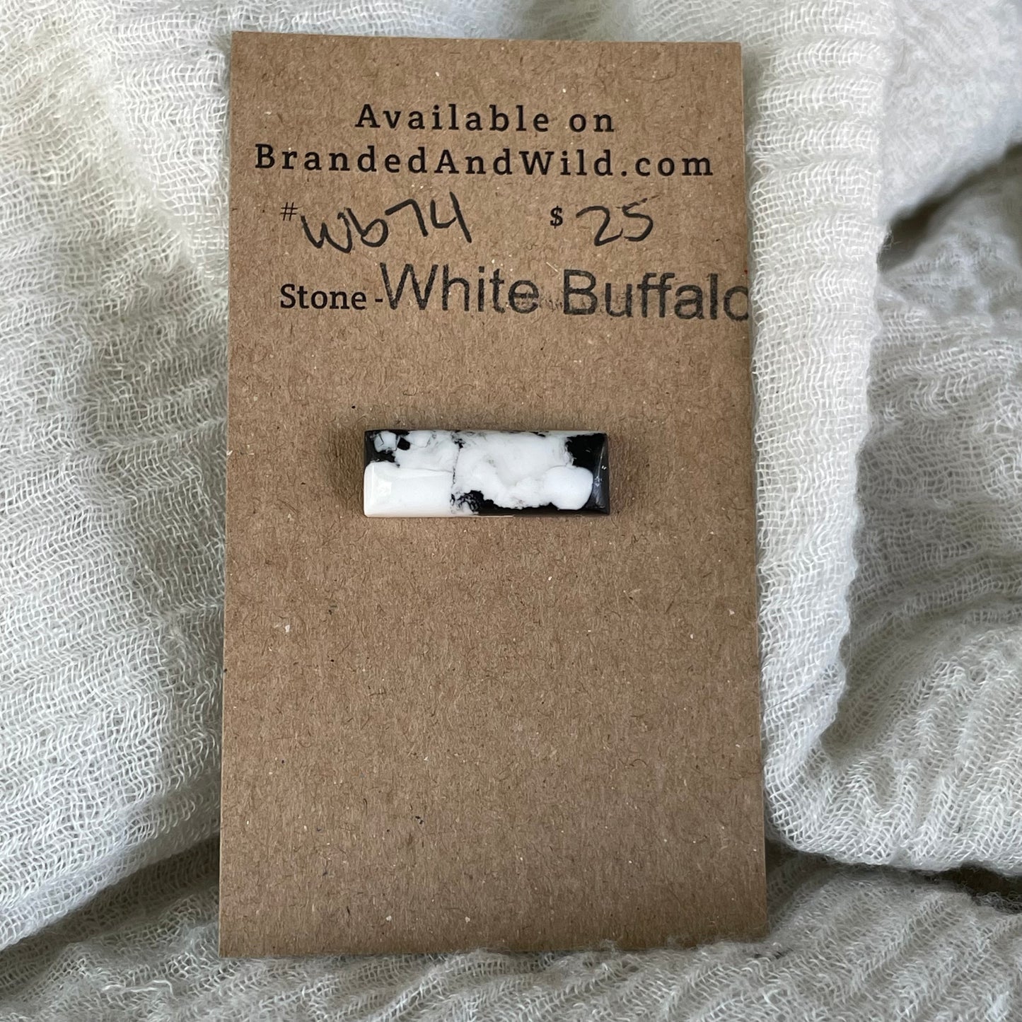 White Buffalo Cabochon - WB74