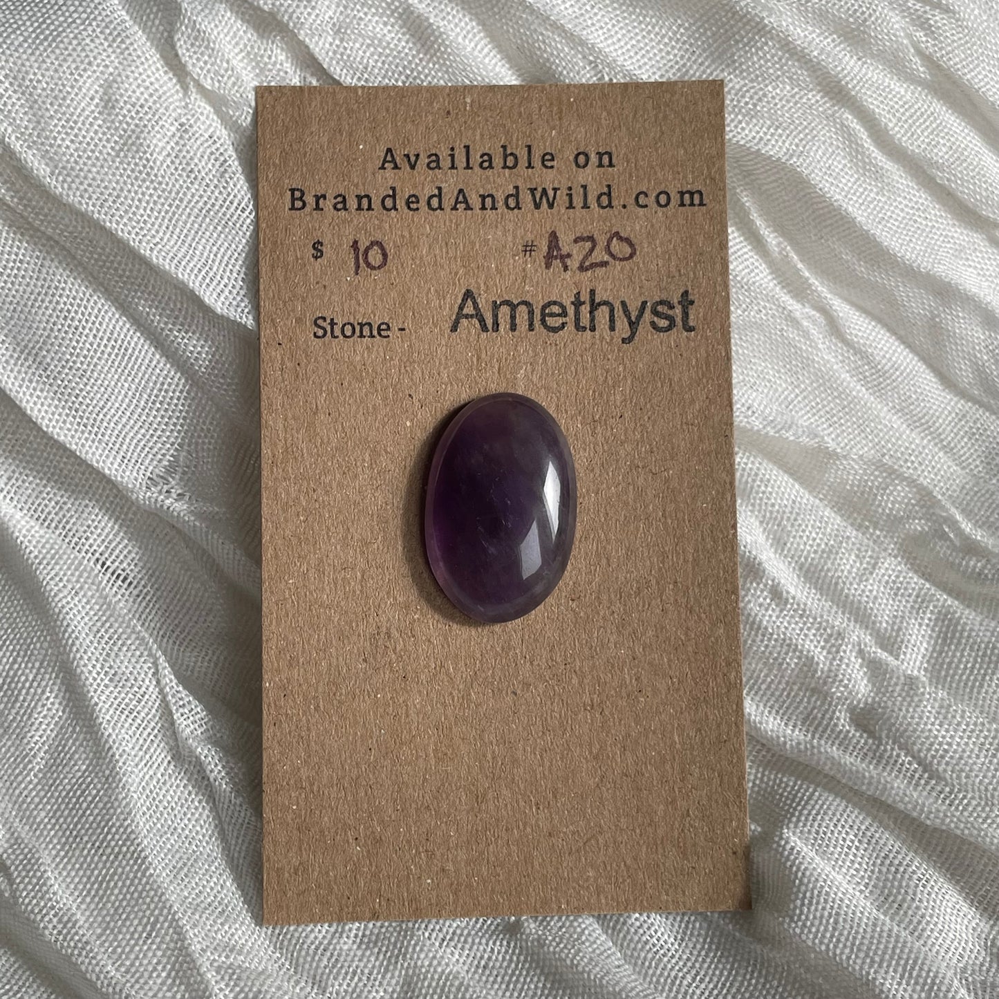 Amethyst Cabochon - A20 1472BA4C-CAF5-460D-A5FB-B36303C18AB3 Brandedandwild.com