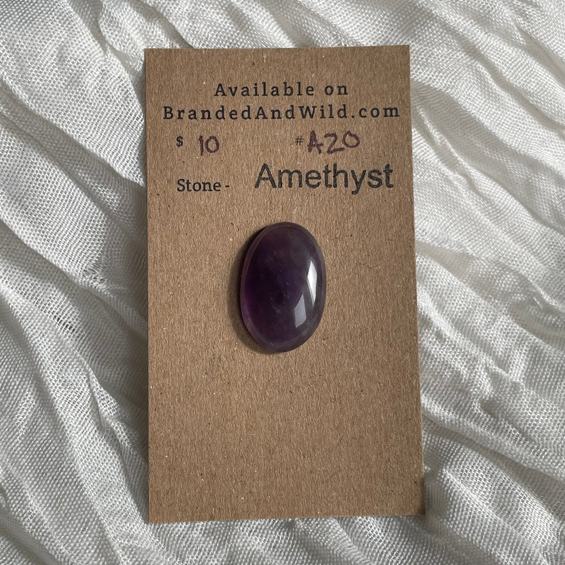 Amethyst Cabochon - A20 1472BA4C-CAF5-460D-A5FB-B36303C18AB3 Brandedandwild.com