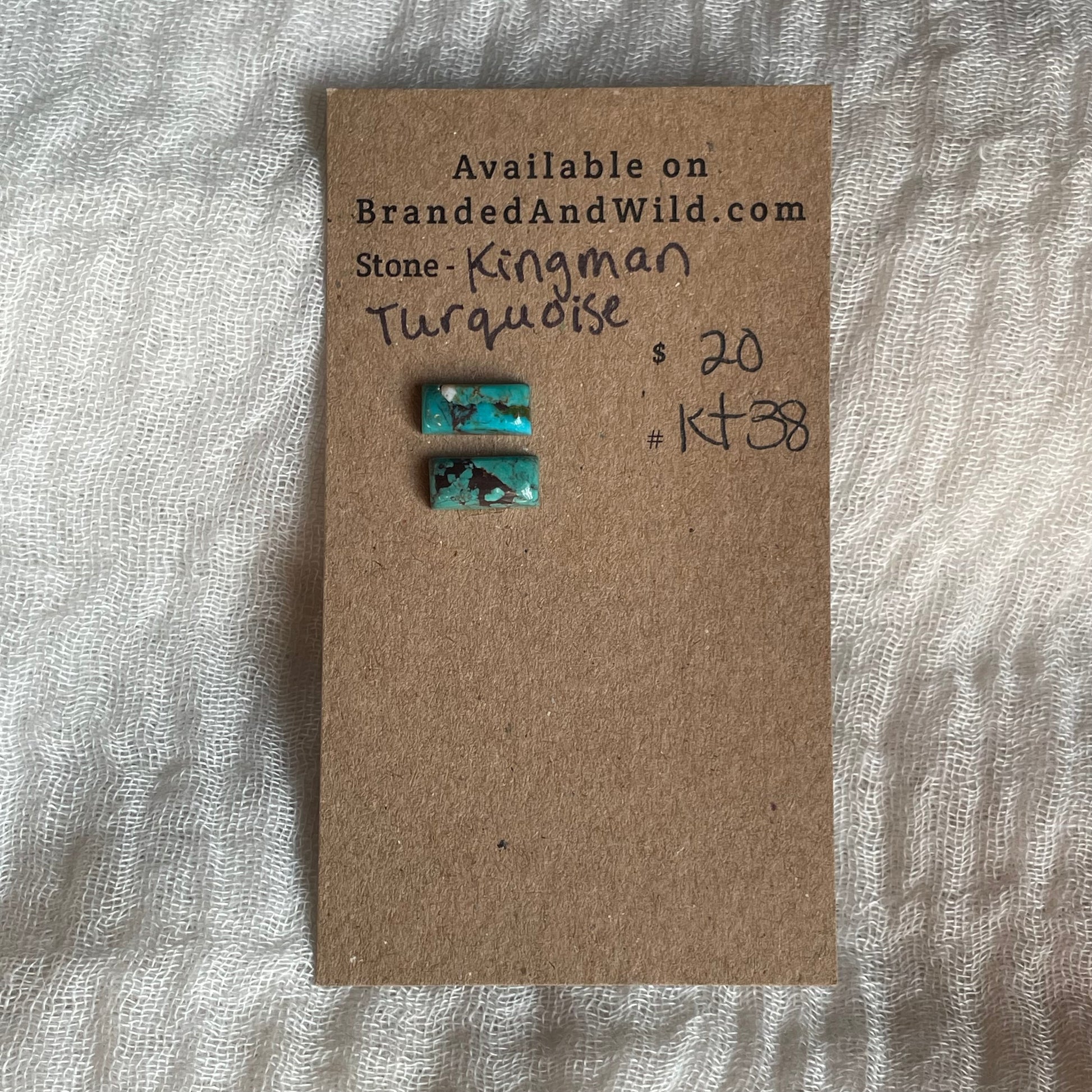 Kingman Turquoise Cabochon - KT38 14744BEF-B6EC-4578-8798-031AD44DCB54 Brandedandwild.com