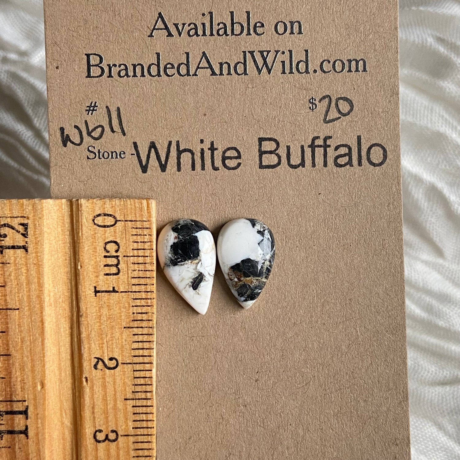 White Buffalo Cabochon - WB11 149E0192-EDD6-4F55-9F84-5843FA79B986 Brandedandwild.com