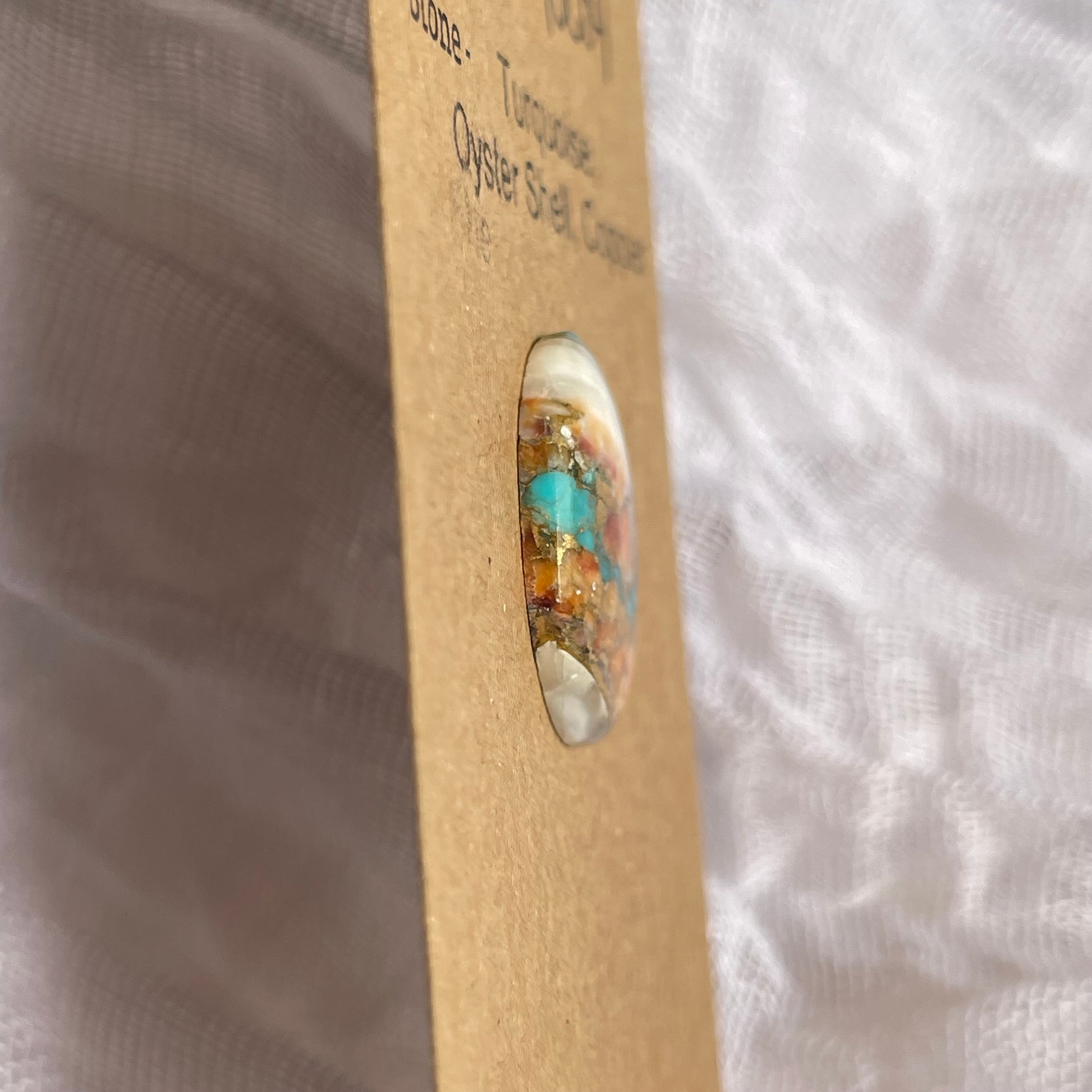 Turquoise, Oyster Shell, Copper Cabochon - TOC04 14A05935-7345-40BF-8A38-59ABAE204697 Brandedandwild.com