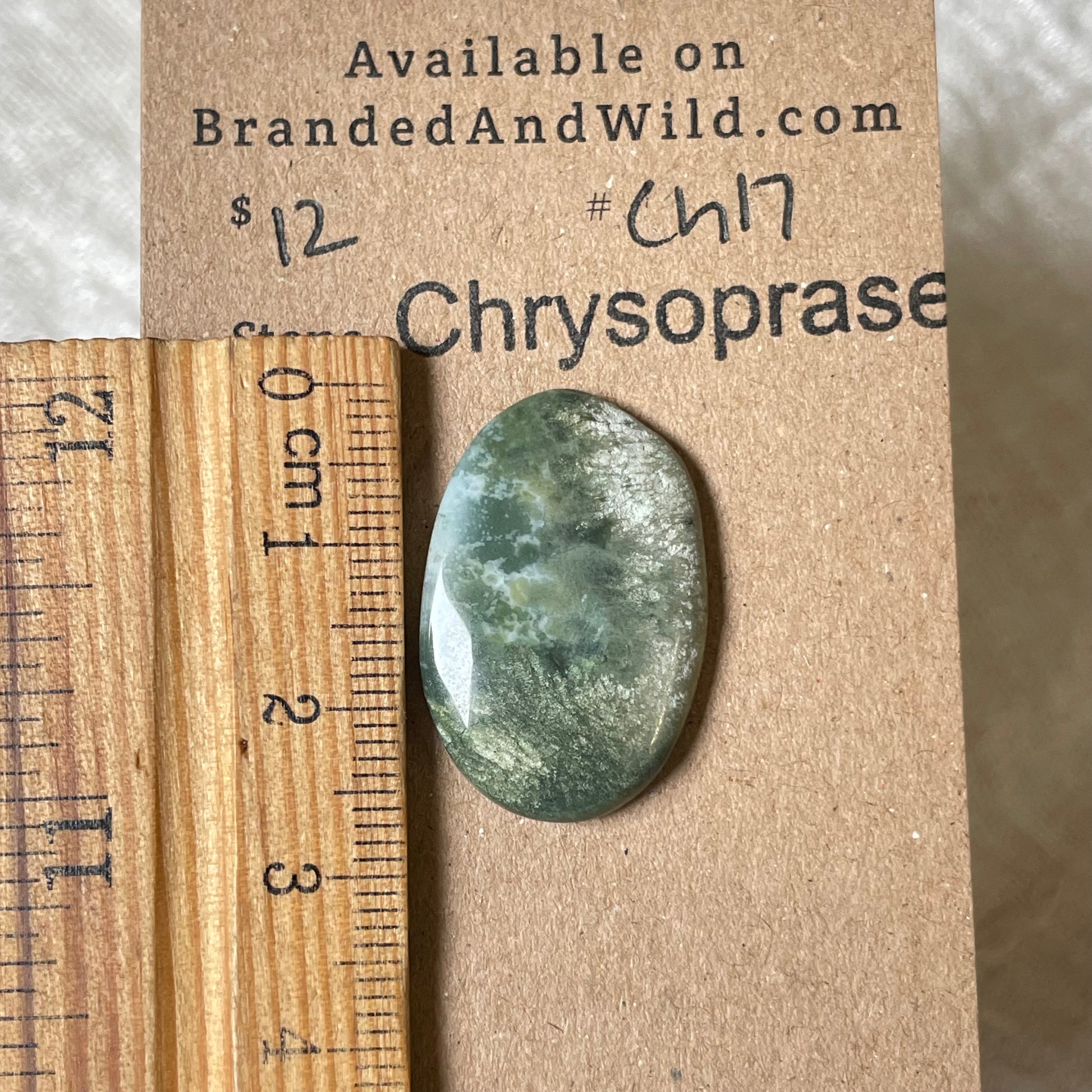Chrysoprase Cabochon - Ch17 14BCB4CF-6456-4768-9108-2F853DB4881C Brandedandwild.com