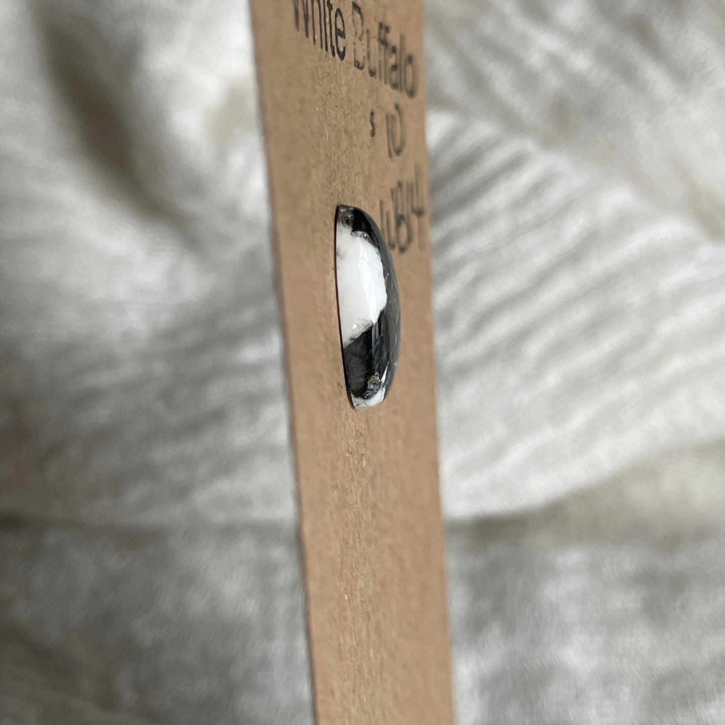 White Buffalo Cabochon - WB14 14BD63AA-EDD5-4C82-B183-00B22ACB9D90 Brandedandwild.com