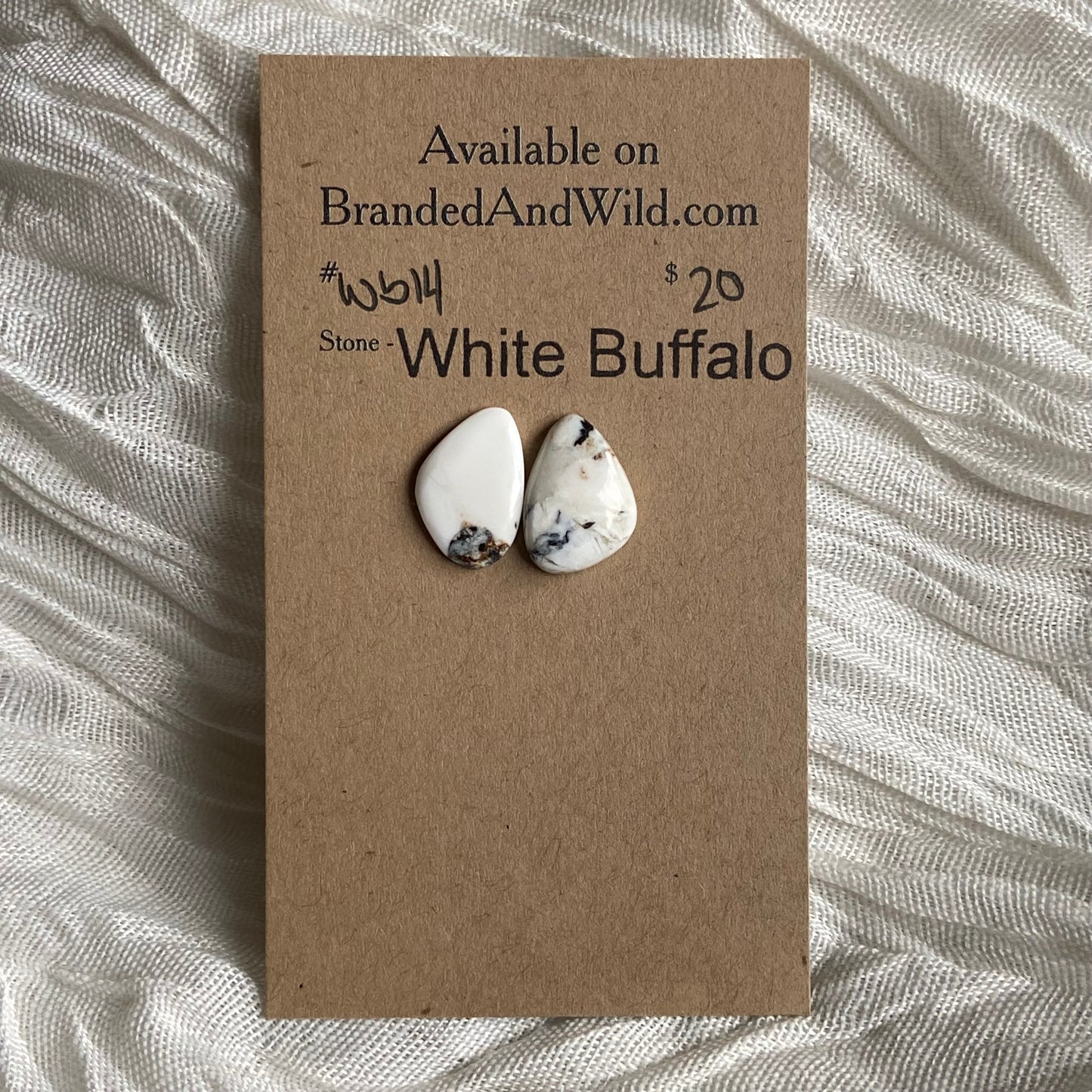 White Buffalo Cabochon - WB14 15208CA6-F817-470F-9A04-0430526814FF Brandedandwild.com