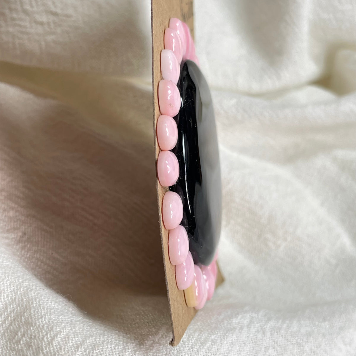 Black Onyx / Pink Conch Cabochon - MIX112 15321CE6-CC9C-4EA1-8A4D-9689DDB375E2 Brandedandwild.com