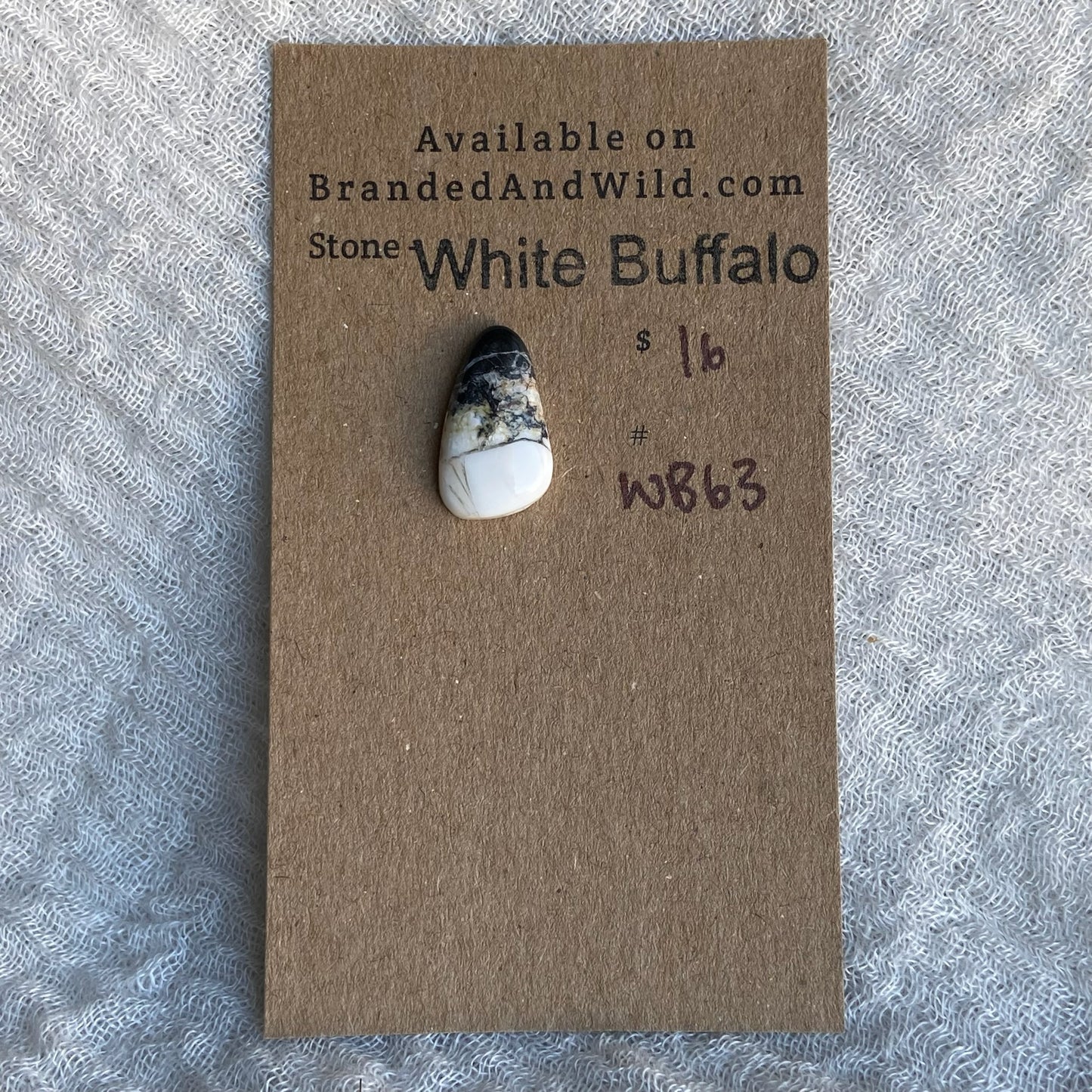 White Buffalo Cabochon - WB63