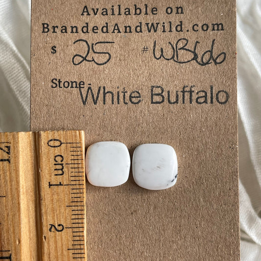 White Buffalo Cabochon - WB66 153D9FBD-3708-42ED-8858-2E33C3B341A5 Brandedandwild.com