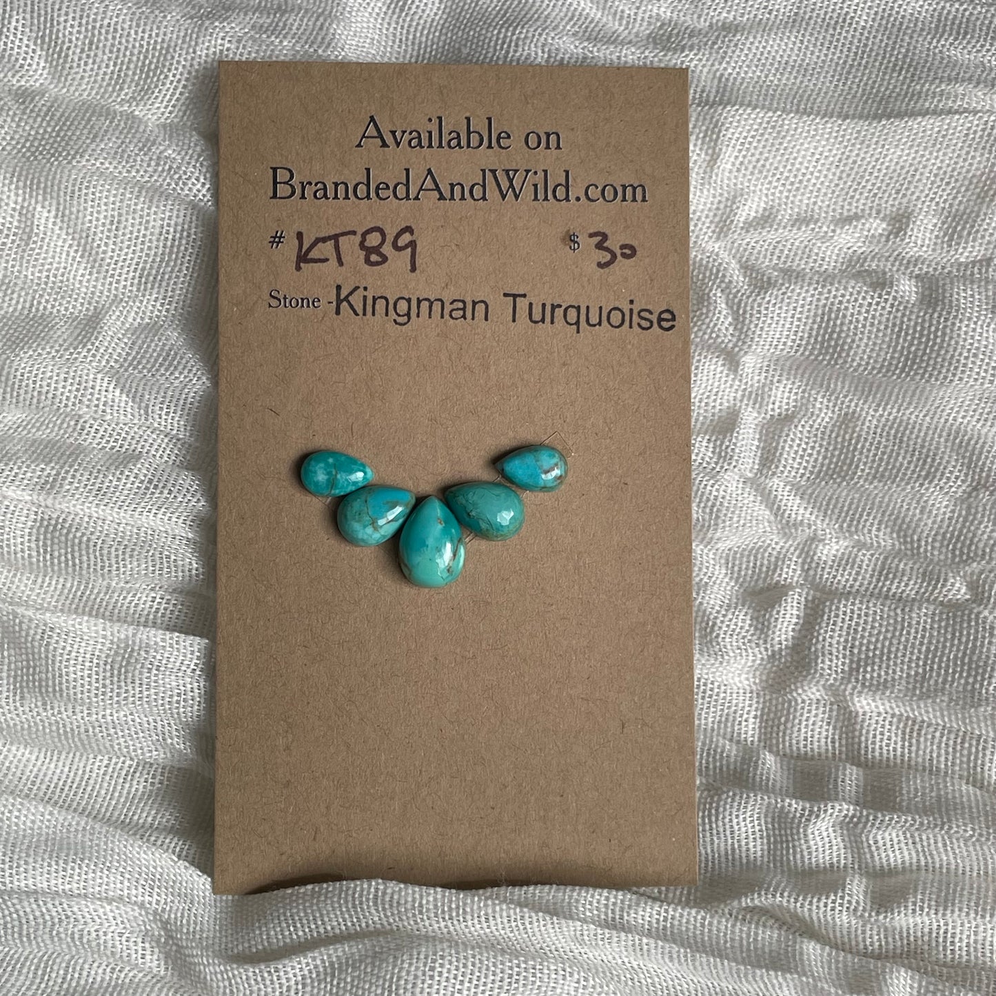 Kingman Turquoise Cabochon - KT89 153E5CD8-1F89-45C2-BCFF-F11CC00EF6D6 Brandedandwild.com