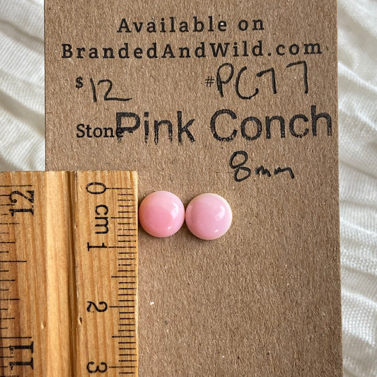 Pink Conch Cabochon - PC77 154FA13E-163D-46C2-980B-AC2B0C4BA4D1 Brandedandwild.com