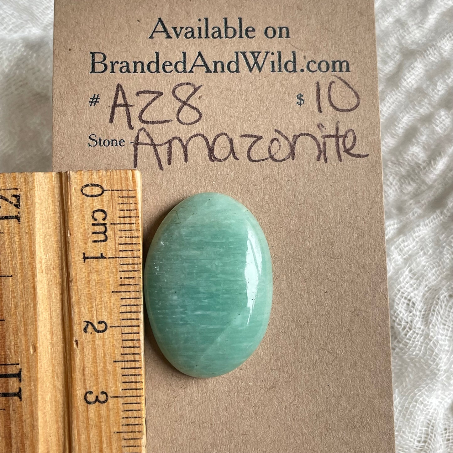 Amazonite Cabochon - AZ8 15A7F6A1-3005-4D69-8DF3-4B3395C93577 Brandedandwild.com