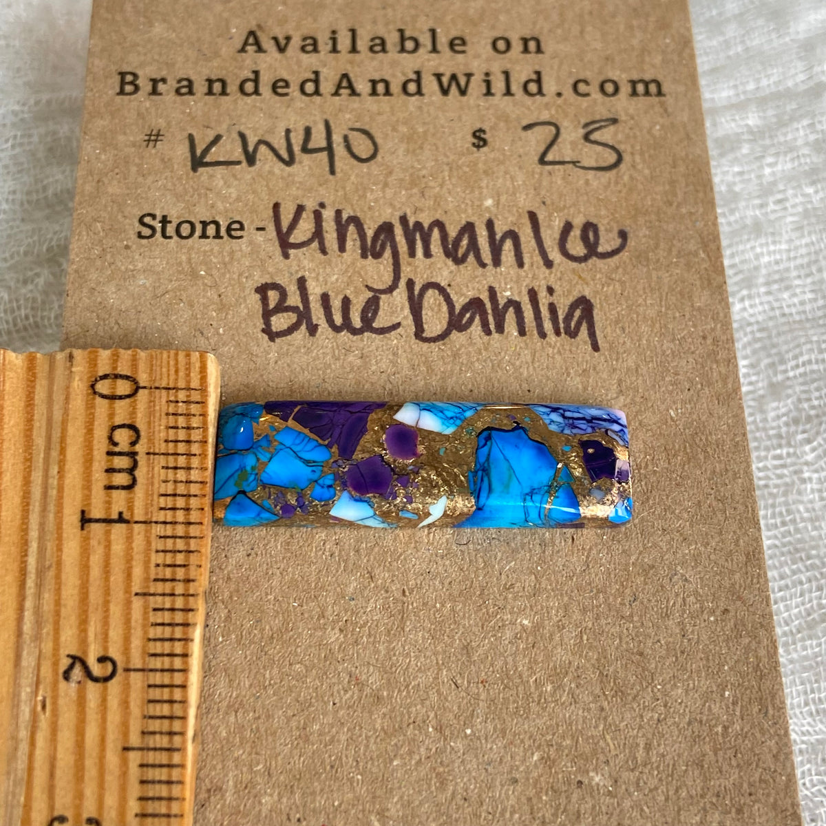 Kingman Ice Blue Dahlia Cabochon - KD40