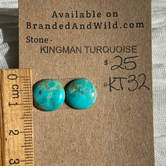 Kingman Turquoise Cabochon - KT32 15AB4B5D-96CB-409A-8F5D-D3DD5D83C321 Brandedandwild.com