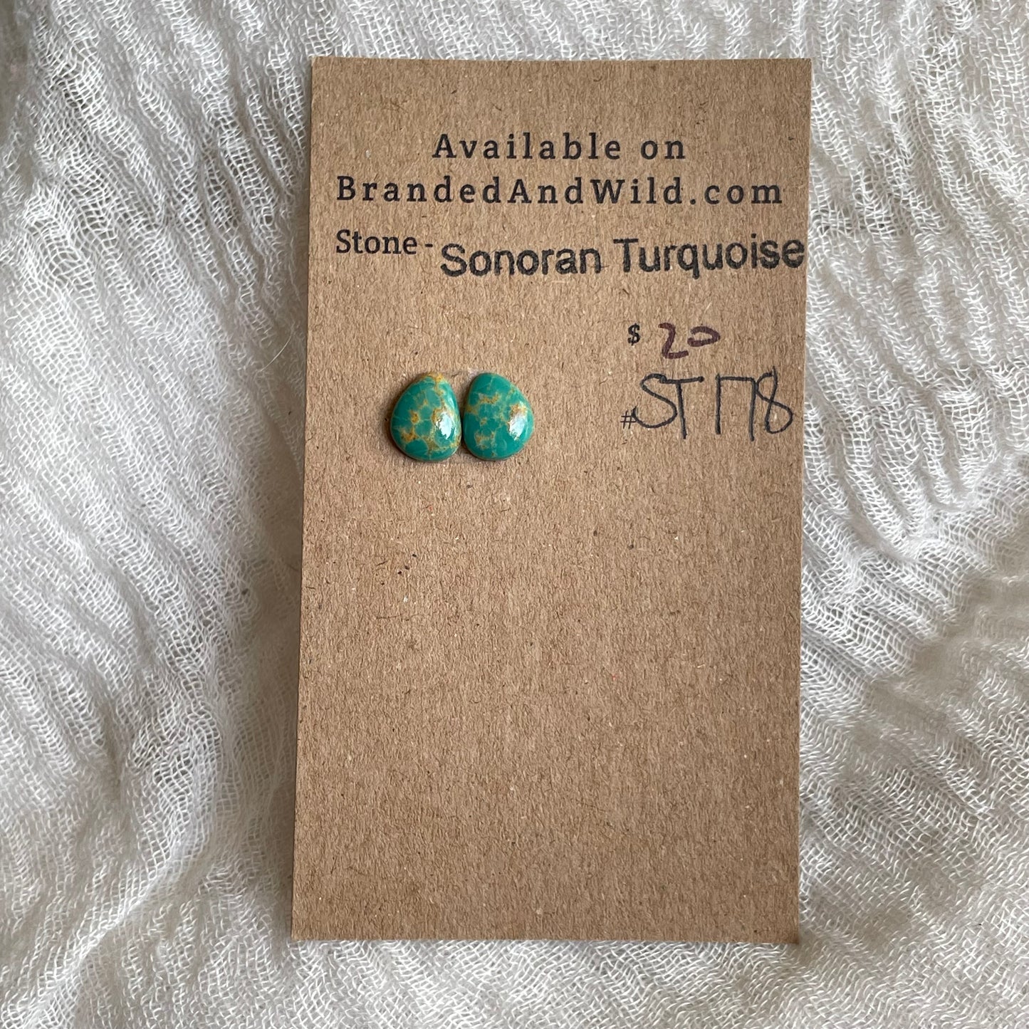 Sonoran Turquoise Cabochon - ST178 15B73D9A-CAB3-4695-B9B3-4E557F516E21 Brandedandwild.com