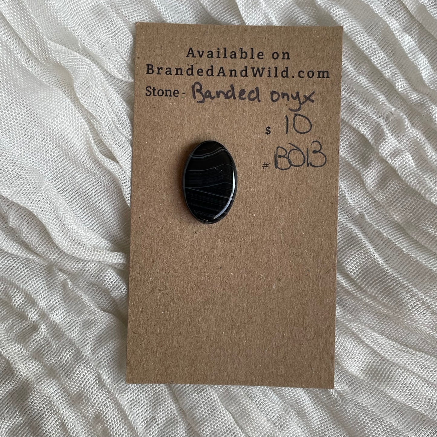 Black Onyx - Cabochon - B013 15C342F2-E851-4D19-A1DE-4B11DBEE7219 Brandedandwild.com