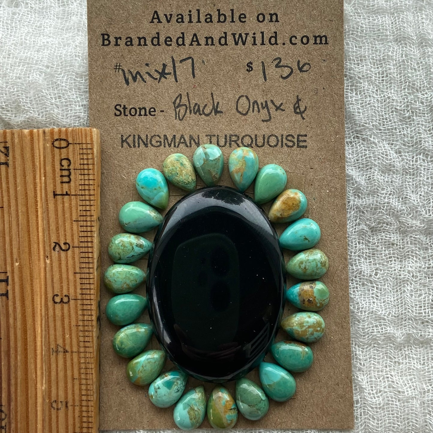 Kingman / Black Onyx Cabochon - Mix17