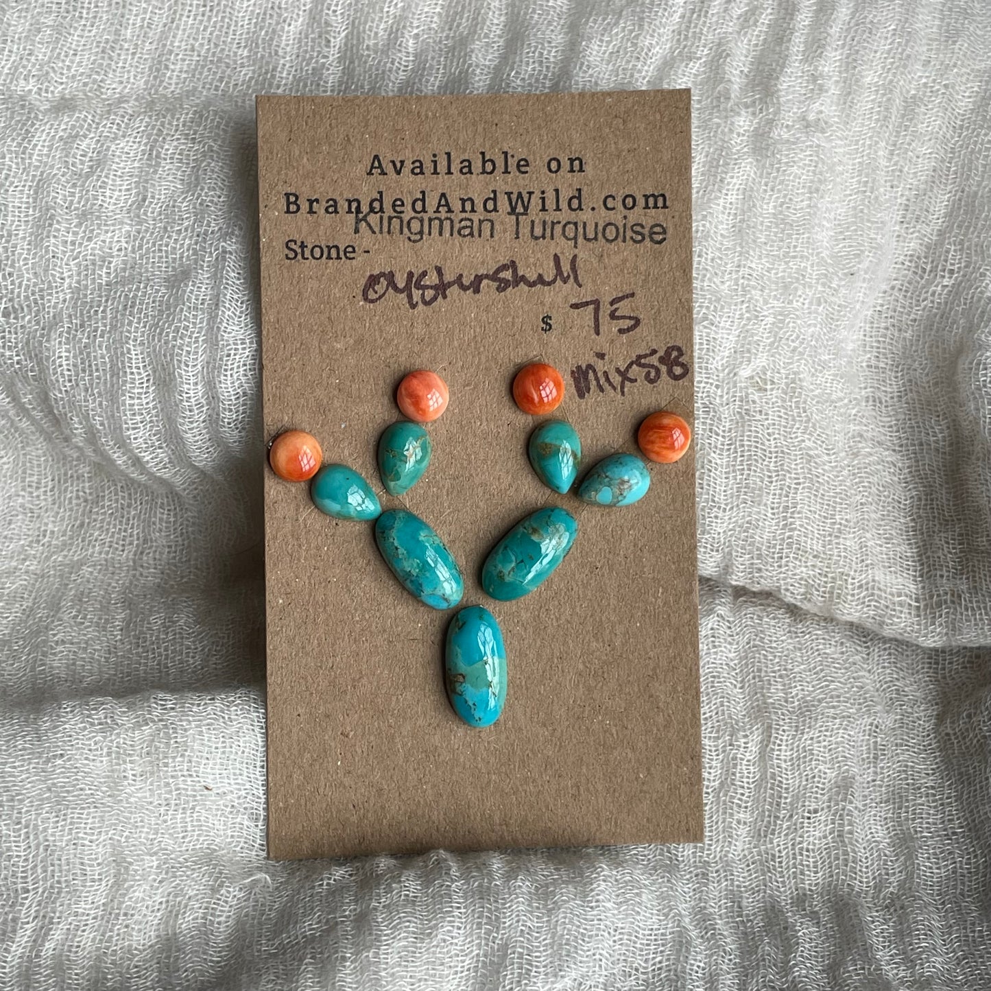 Turquoise / Oyster Shell Cabochon - MIX58 15D62A59-6E09-47EF-ACCE-D5AD843480C0 Brandedandwild.com
