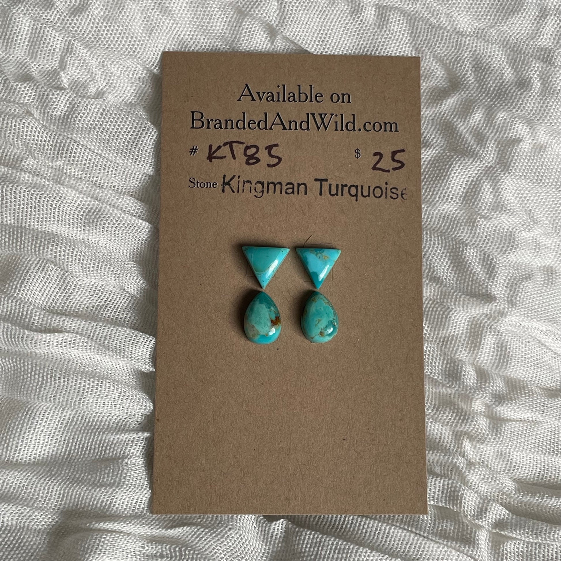 Kingman Turquoise Cabochon - KT85 15D7E2E8-B931-4B0D-9AF2-5A9ABD093816 Brandedandwild.com