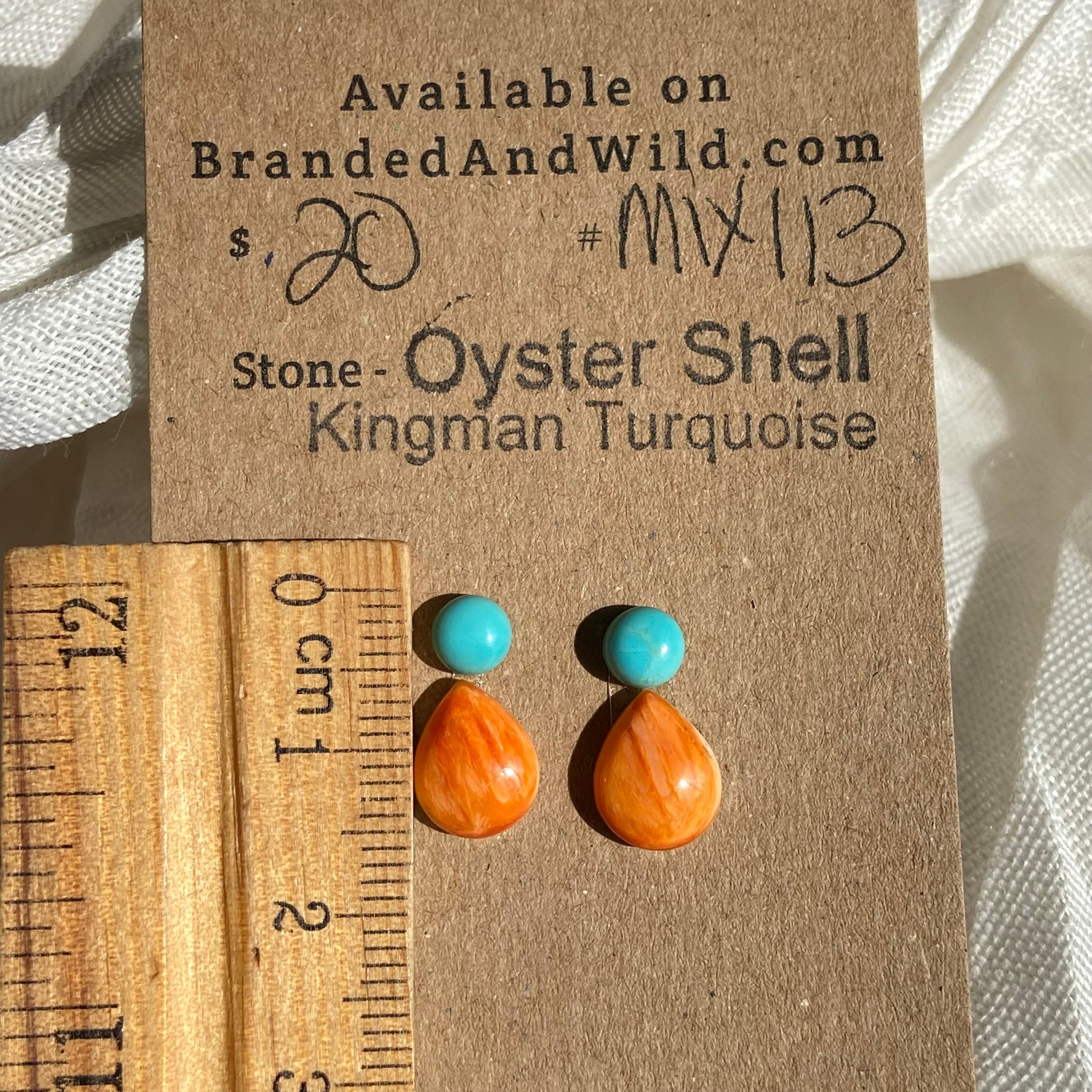 Oystershell / Kingman Turquoise Cabochon - MIX113 15ED3263-70D7-42C6-B3A2-E16CB6B2FD0B Brandedandwild.com