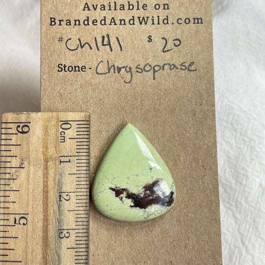 Chrysoprase Cabochon - CH141 15F1AE8B-A93D-4F0A-AE9F-9D94324B7CE0 Brandedandwild.com