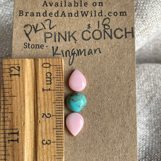 Pink Conch / Kingman Cabochon - PK12 15FAECA0-FD92-4C86-83A1-76234D889917 Brandedandwild.com