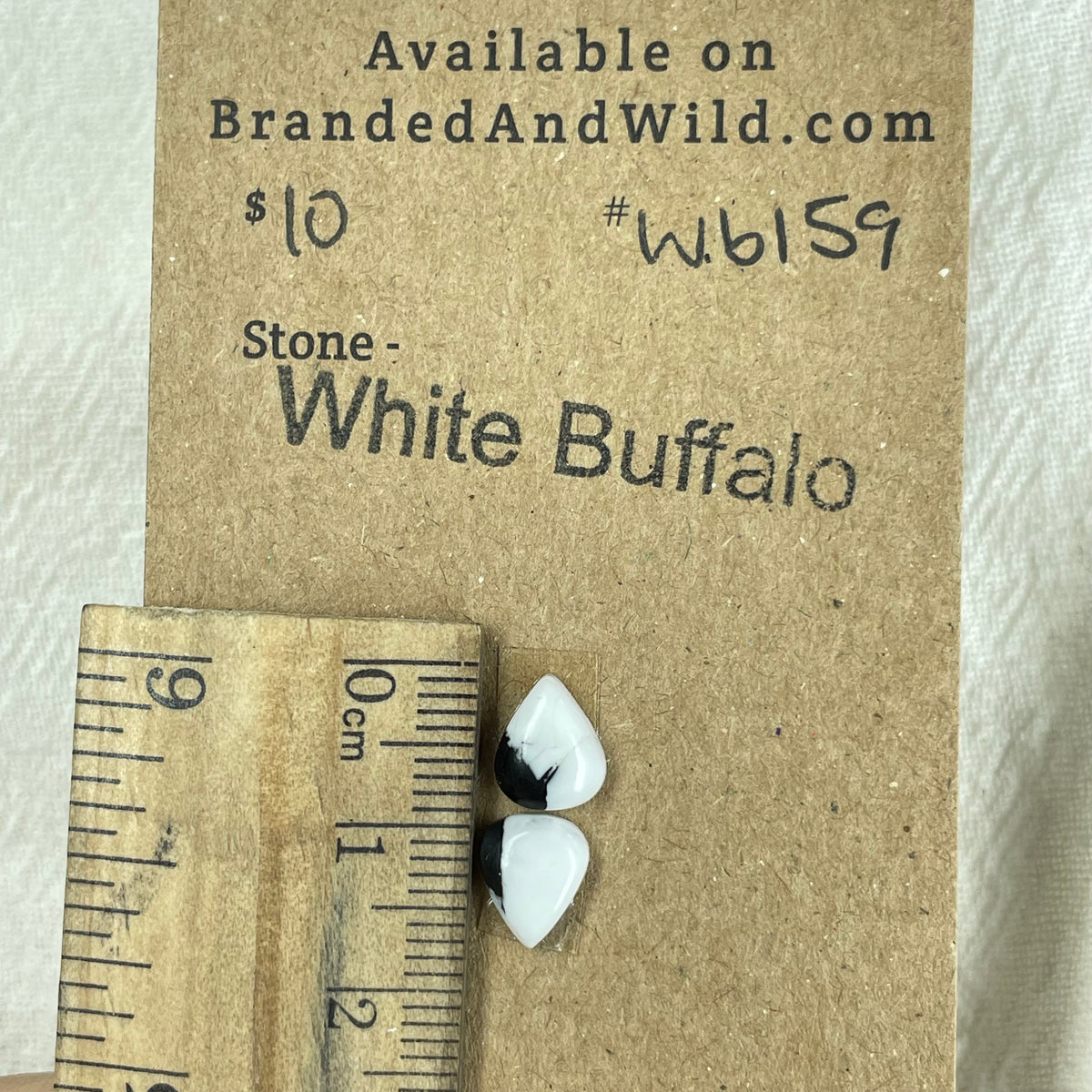 White Buffalo Cabochon - WB159 1605693E-9B87-4657-8441-3971BBC4146B Brandedandwild.com