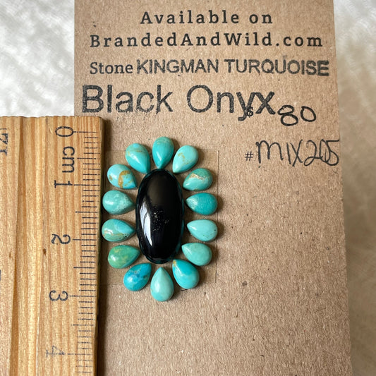 Kingman / Black Onyx Cabochon - Mix205 168206F8-4077-49BB-9CA8-63FFBFAC02E2 Brandedandwild.com