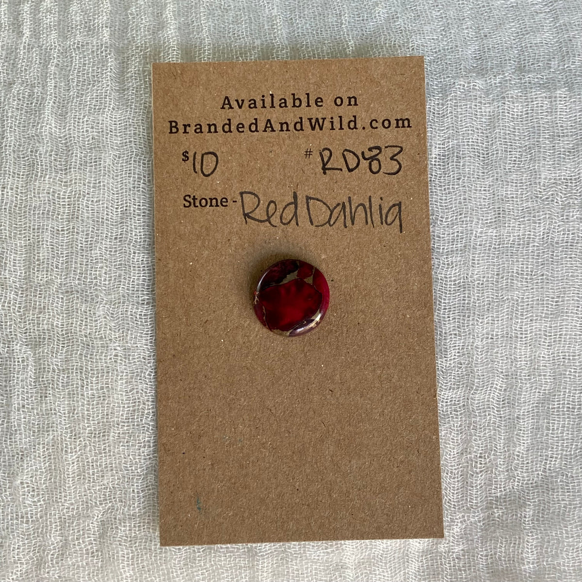 Red Dahlia Cabochon - RD83