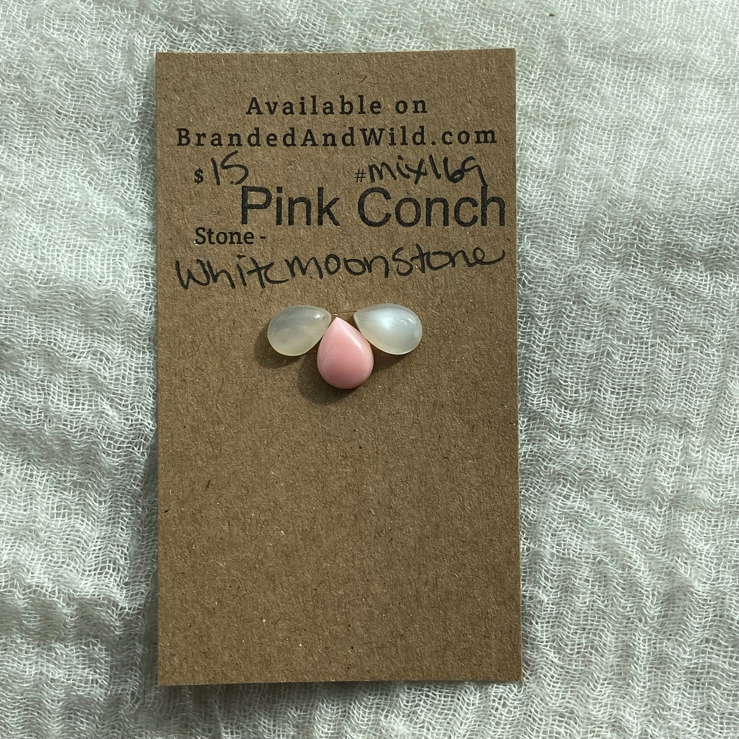 Pink Conch / White Moonstone- Mix169