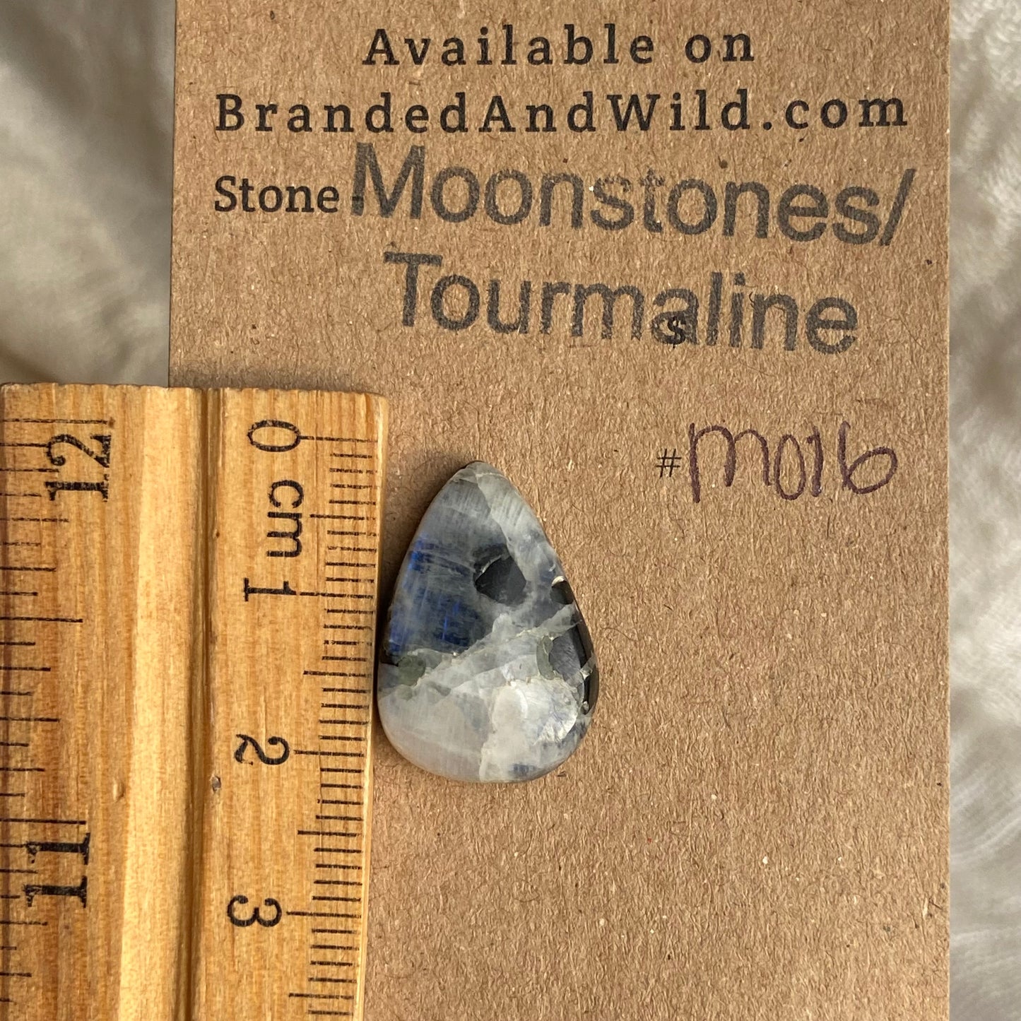 Moonstone/Tourmaline Cabochon - M016