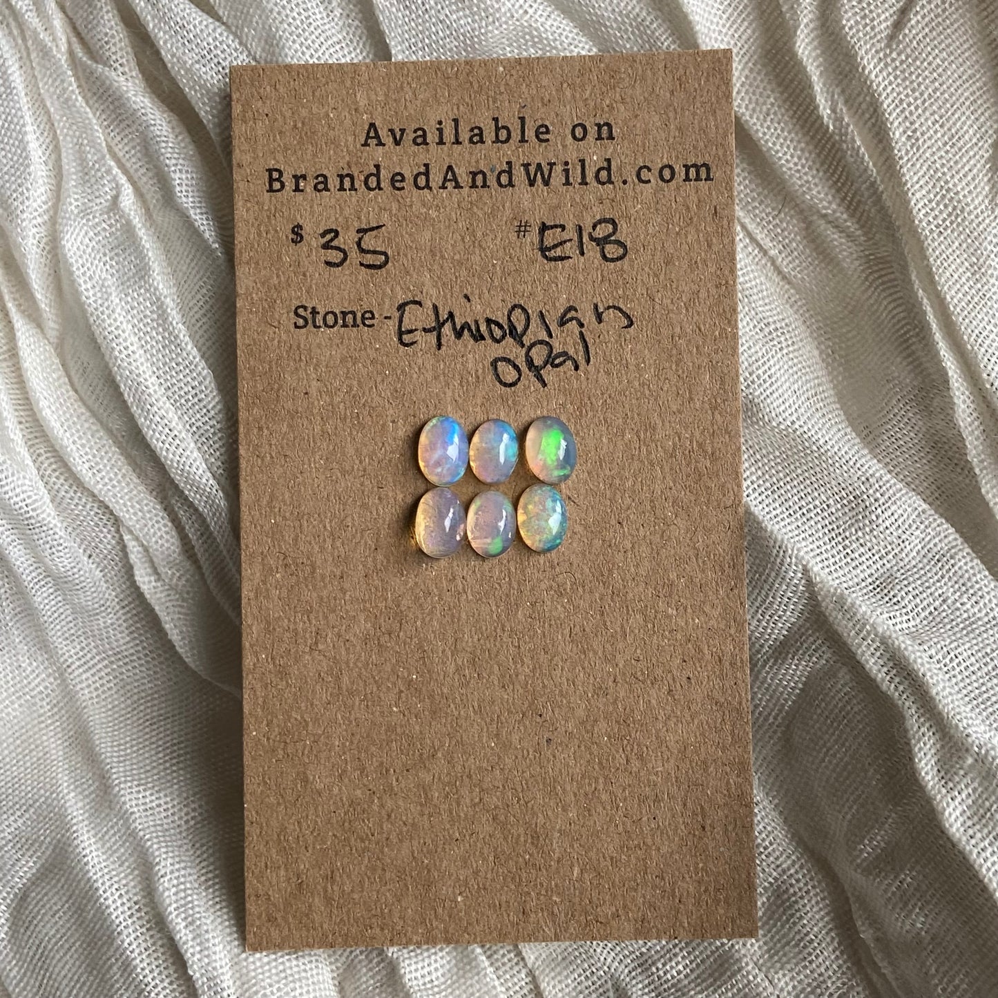Ethiopian Opal Cabochon - E18 16A1341B-475B-4D31-9B94-AA91BB236C81 Brandedandwild.com