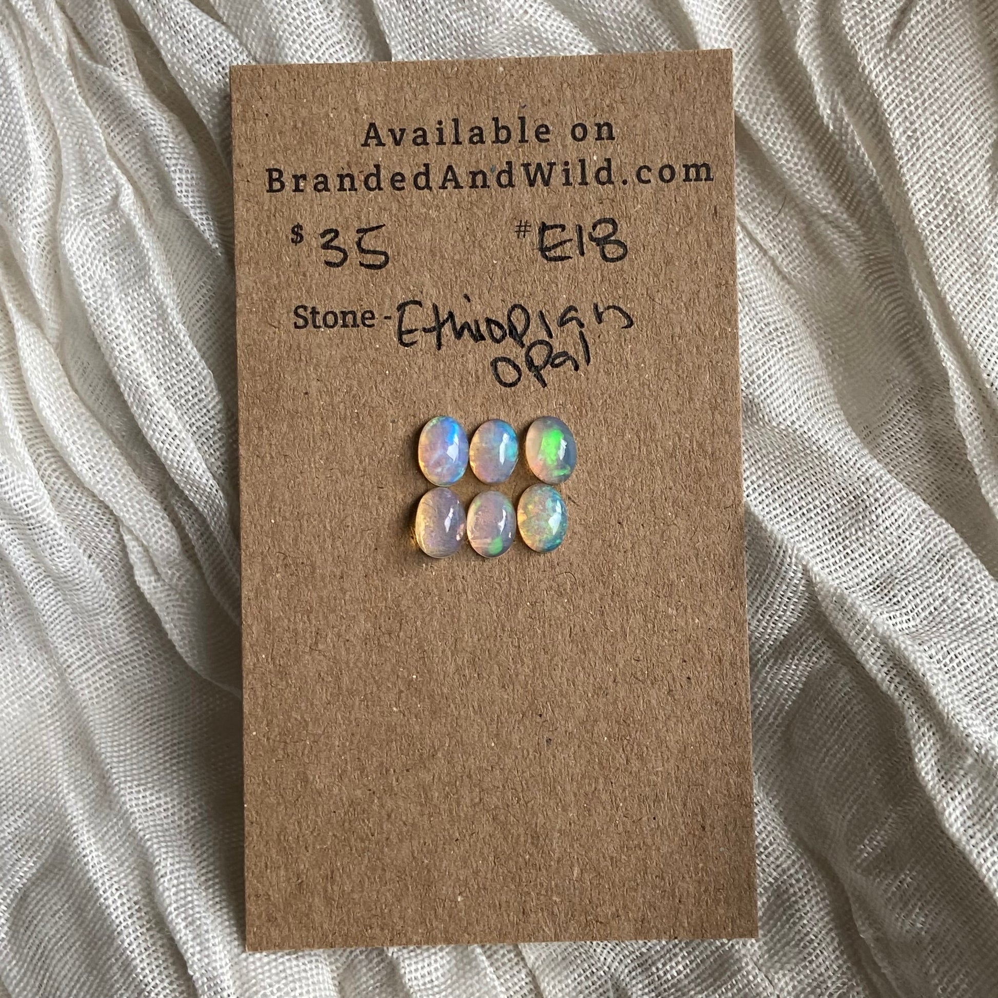 Ethiopian Opal Cabochon - E18 16A1341B-475B-4D31-9B94-AA91BB236C81 Brandedandwild.com