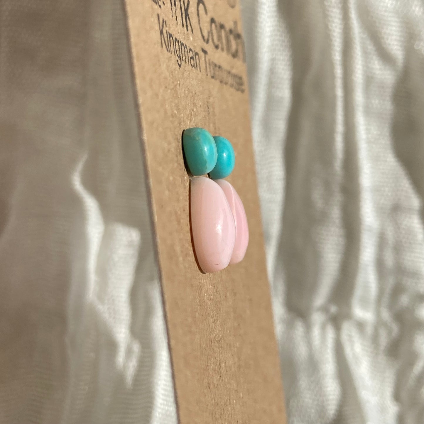 Pink Conch / Kingman Turquoise Cabochon - MIX188 16BF870D-765A-4A76-8DC2-C2EF47FA797A Brandedandwild.com